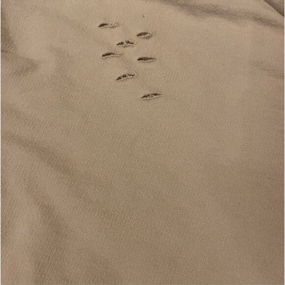 Forever 21 beige / tan tattered sweatshirt. - Picture 5 of 6